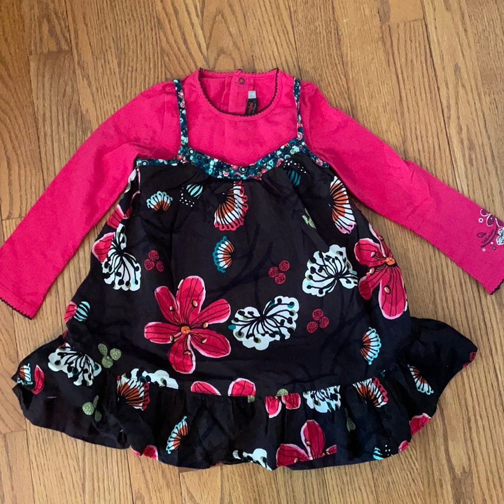 Catimini Pink and Brown Dress